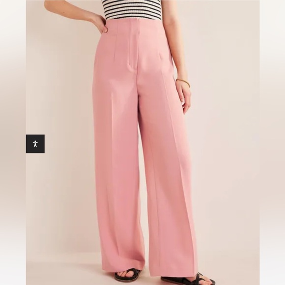 SOLD Boden Wide Leg Crepe Pant in Rose Pink - Picture 4 of 9